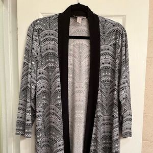 Chico’s Lightweight Black and White Jacket